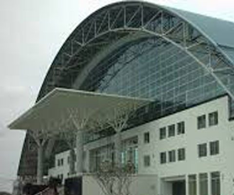 Mái vòm khung sắt, lợp tôn / Iron Frame Dome with Corrugated Iron